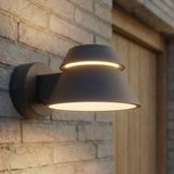 Lucande Applique d'extérieur LED Moena, IP44, aluminium, verre, noir