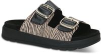Caprice Dames Slipper 9-27202-46 Beige Zebra Leer G-breedte Maat 37 EU