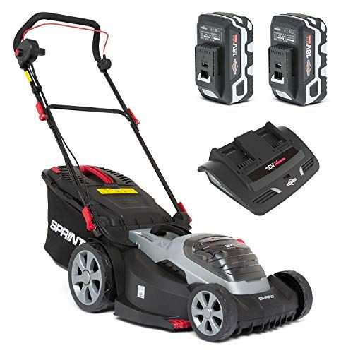 Sprint 2x18 V (36 V) lithium-ion 44 cm accu grasmaaier 440P18V, inclusief 2x 5 Ah accu’s en dubbele oplader,