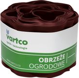 Vartco Bordure de pelouse | clôture de jardin ondulée | palissade de jardin barrière anti-racines Plastique 10cm x9m Marron