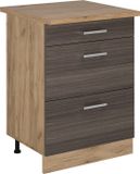 Vicco R-Line Keukenonderkast – 60 cm met laden, WB Eik Edel grijs