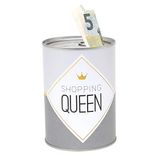 Dekohelden24 155546 Metalen spaarpot - Conservendoos Design - Dessin: ShoppingQueen Ø8,6cmxH12cm