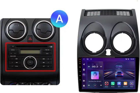 Merkloos Nissan Qashqai 2006-2013 Android Navigatie & Multimedia Systeem - 1GB RAM 16GB ROM