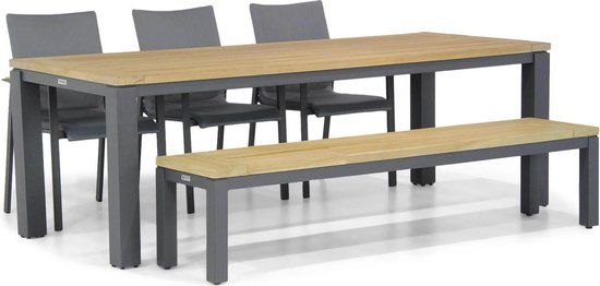 Lifestyle Brandon/Veneto 230 cm dining tuinset 5-delig - Grijs-antraciet - 6 zitplekken