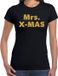 Bellatio Decorations Mrs. x-mas Foute Kersttrui t-shirt - goud / glitters - zwart - dames - kerstkleding / kerst outfit XXL