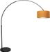 Mexlite Lampe sur pied Noir Métal Textile E27 Flair 4656ZW