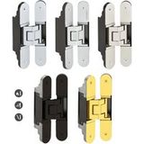 Simonswerk Paumelle TECTUS TE 340 3D invisible pour portes non feuillurées jusqu'à 80 kg, laiton poli (SW 030)