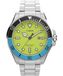 Timex Trend 43 mm herenhorloge - roestvrij stalen band, groene wijzerplaat, zilverkleurige kast TW2V65300