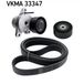 SKF Jeu de courroies trapézoïdales à nervures VKMA 33347 Citroën 16 168 973 80