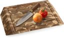 Namture - Snijplank Hout - Premium Olie - 45x30x4 cm - Uniek Design - Hakblok Kopshout - Anti slip