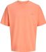 JACK&JONES JCOETERNA SCRIPT BACK PRINT TEE SS JNR Jongens T-shirt Katoen Ronde hals Maat 140 Oranje