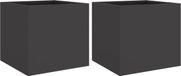vidaXL Plantenbakken 2 st 32x30x29 cm staal zwart