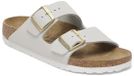Birkenstock Arizona Nubuk Leather Narrow Dames Slippers Wit
