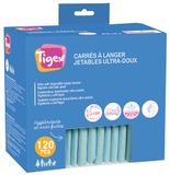 Tigex Wegwerpbeschermers voor aankleedkussen, wit/blauw, 120 stuks