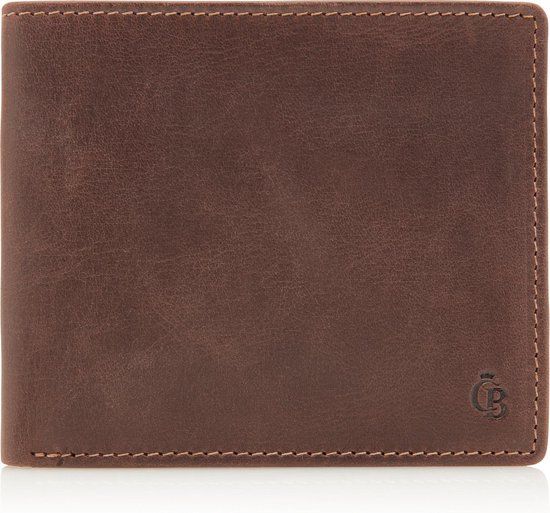 Castelijn & Beerens Billfold Portemonnee Heren - Bruin Leer - RFID - 8 Pasjes