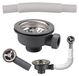 Inovra - Kit de vidange étanche - Vidange d'évier - Kit de trop-plein - Acier inoxydable - Double couche - Pour trou d'évier 83-90 mm - Vidange d'évier
