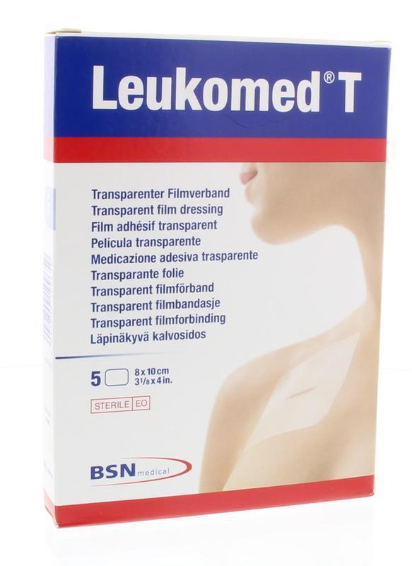 Leukomed T 8 x 10 cm transparant filmverband 5 stuks