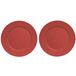 12x Assiettes de présentation rondes pour dîner de Noël/dîner rouges avec paillettes 33 cm