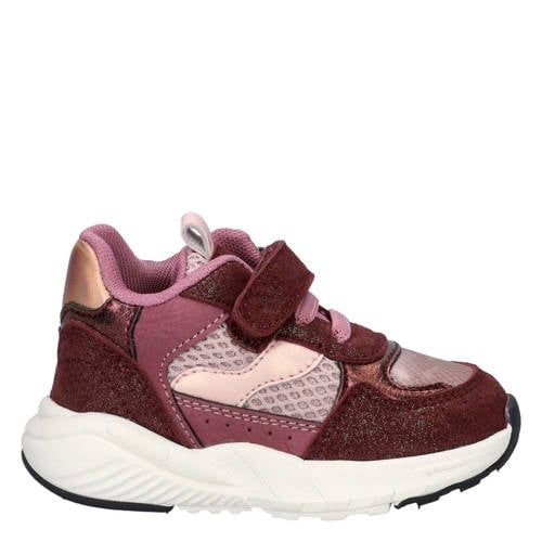 Nelson Kids imitatieleren sneakers - bordeaux