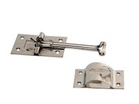 RV Designer E224, zelfsluitende deurhouder, T-stijl, roestvrij staal, 10,2 cm, toegangsdeur hardware