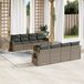 Maison Exclusive - Ensemble de jardin, 9 pièces, avec coussins, gris, en polyrotin