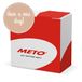 Meto Promotie-etiketten in dispenser (80 mm rond, pastelbruin, permanent klevend, 500 Have a nice day stickers per labelrol)