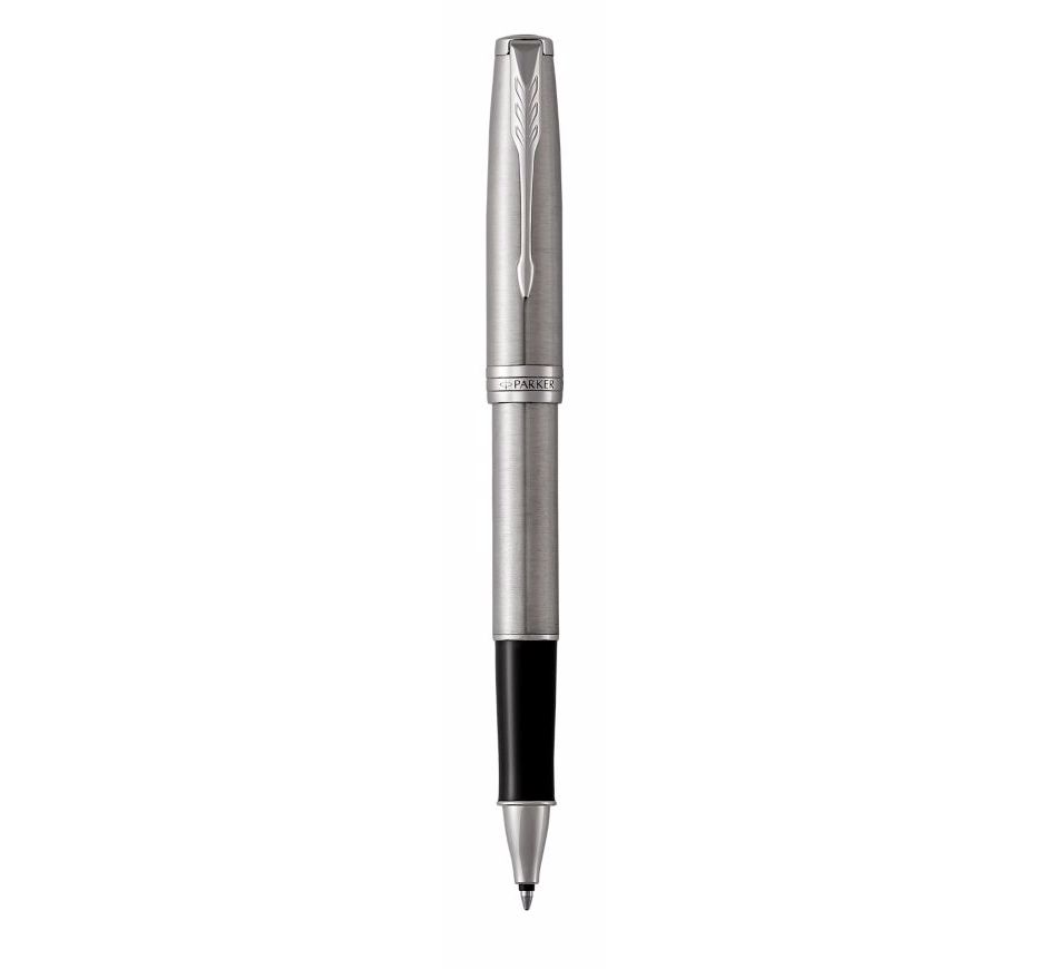 Parker Sonnet Rollerball Pen - Stainless Steel - Fine - Black Ink - 1pc