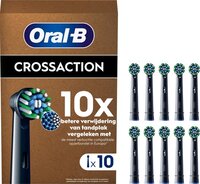 Oral-B Pro CrossAction Opzetborstels voor elektrische tandenborstels, 10 stuks, superieure tandenreiniging, X-borstelopzetstukken voor tandenborstels, brievenbusvormige verpakking