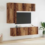 Maison Exclusive - meuble TV, 5 pièces. Fabriqué en bois recyclé et fibre de bois