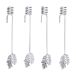 Ferm Living Kandelaar Oak leaf christmas tree 4-pack Zilverkleurig