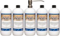Claudius Cosmetics B.V. Hamam Body & Hair Hamam 1 liter met RVS zilverkleurige pomp - set van 5 stuks - 2 in 1 voor lichaam en haar - voordeelverpakking
