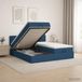 Prolenta Maison Exclusive Lit Ottoman exclusif, avec matelas et éclairage LED bleu, dimensions 200 x 200 cm, revêtement en tissu