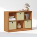 Furinno Multifunctionele kleding- en kastopbergplank met vuilnisladen, ontworpen houtstof, licht kers/ivoor, 11,9 (D) x 31,6 (B) x 23,6 (H) inch