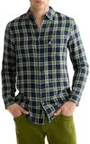 Scotch & Soda Heren Blouse Blauw Katoen Maat S