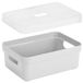 Sunware Opbergbox met transparante deksel - 1x stuks - wit - 9 liter - kunststof - 35x25x12