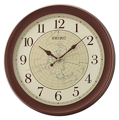 Seiko Wandklok bruin kunststof QXA709B