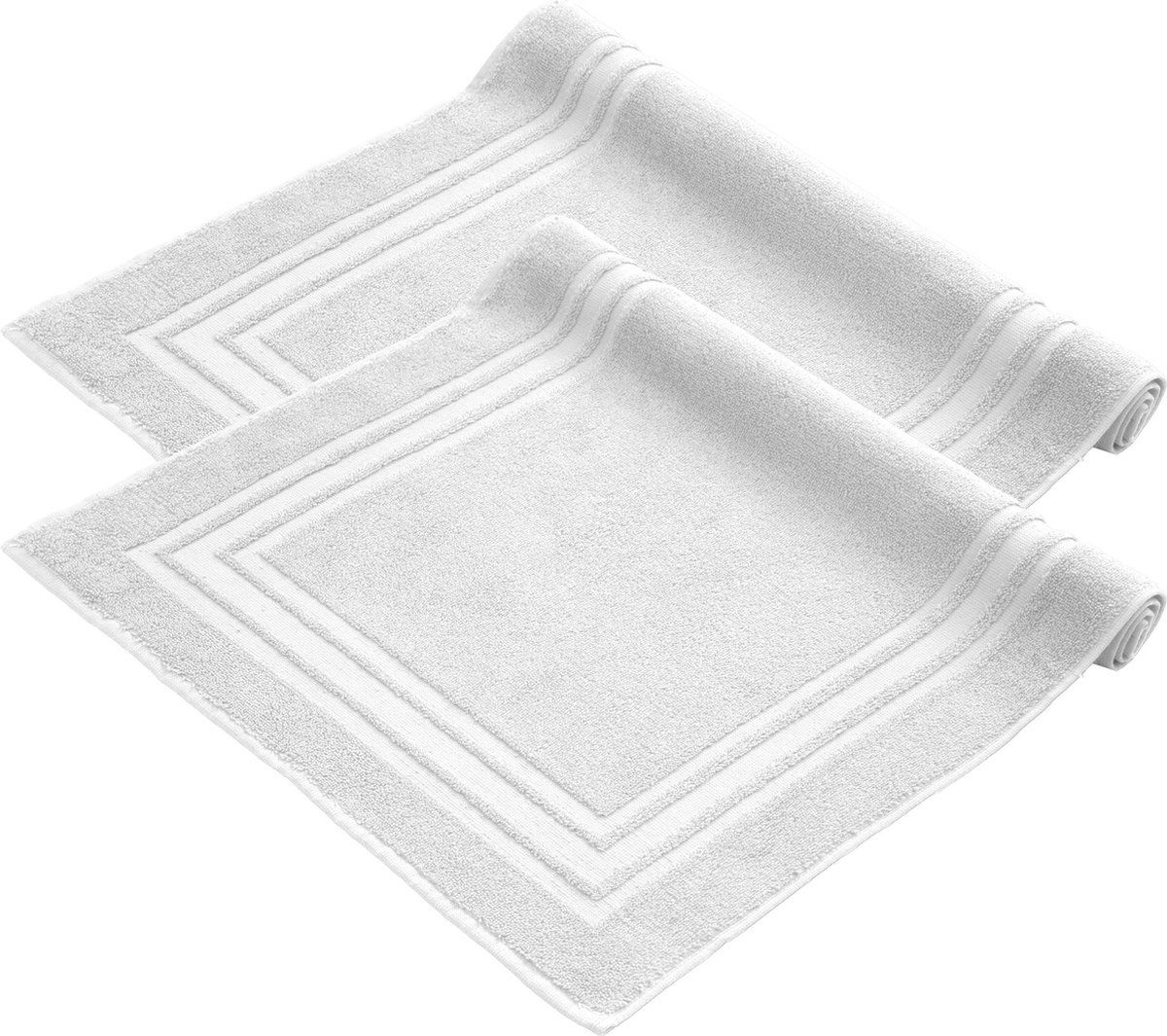 Komfortec Badmat - 2 stuks - 50x70 cm - Wit - 100% Katoen