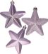 Decoris Kaemingk B.V. Kerstornamenten sterren - kunststof - 6x st - lila paars - 7 cm