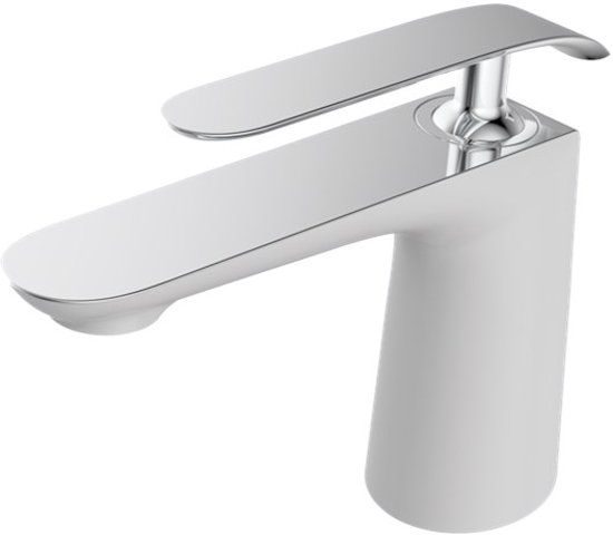 Creavit Bloom Wastafelkraan Wit & Chroom - Messing