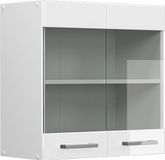 Vicco R-Line Glazen keukenkast – 60 cm Wit Hoogglans