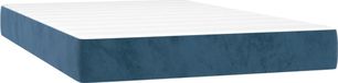 Matelas à ressorts ensachés medium 120x200x20 cm velours bleu foncé