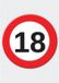 Bellatio Decorations Verjaardag deurposter - 18 jaar - stopbord - 59 x 84 cm