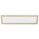 EGLO Ledpaneel Piglionasso met houten decoratieve lijst, plafondlamp hout in lichtbruin, keukenlamp, bureaulamp, led-hallamp plafond neutraal wit, lengte 124,5 cm