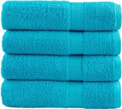 vidaXL - Badhanddoeken - SOLUND - Turquoise - 4 stuks - 600 g/m² - 100x150 cm