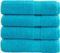 vidaXL - Badhanddoeken - SOLUND - Turquoise - 4 stuks - 600 g/m² - 100x150 cm