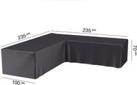Platinum AeroCover Loungebankhoes L-vorm 255x255x100xH70cm - Antraciet