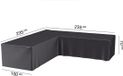 Platinum AeroCover Housse de canapé d'angle L-forme 255x255x100xH70cm - Anthracite