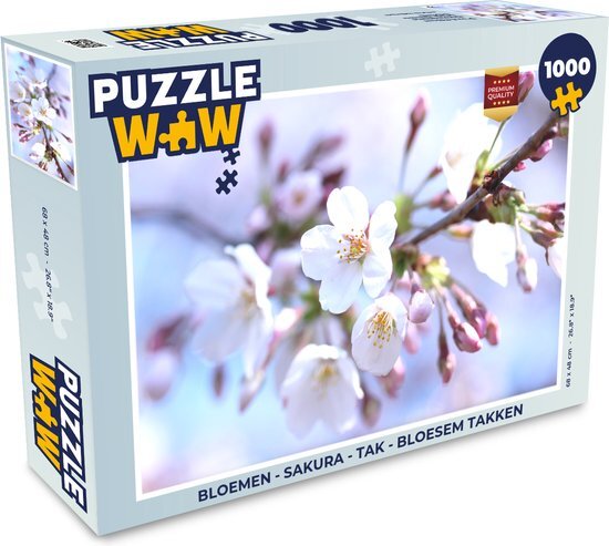 MuchoWow Puzzel Bloemen - Sakura - Tak - Bloesem takken - Legpuzzel - Puzzel 1000 stukjes volwassenen - Sinterklaas cadeautjes - Sinterklaas voor grote kinderen