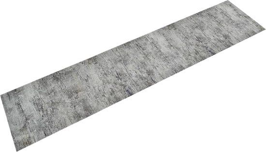 vidaXL Keukenmat wasbaar betonprint 60x300 cm fluweel