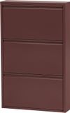 WOOOD Sabine 3-vaks Schoenenkast - Metaal - Bordeauxrood - 103x66x16